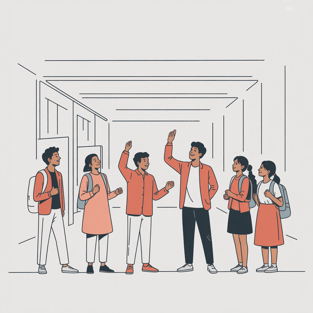 Students learning