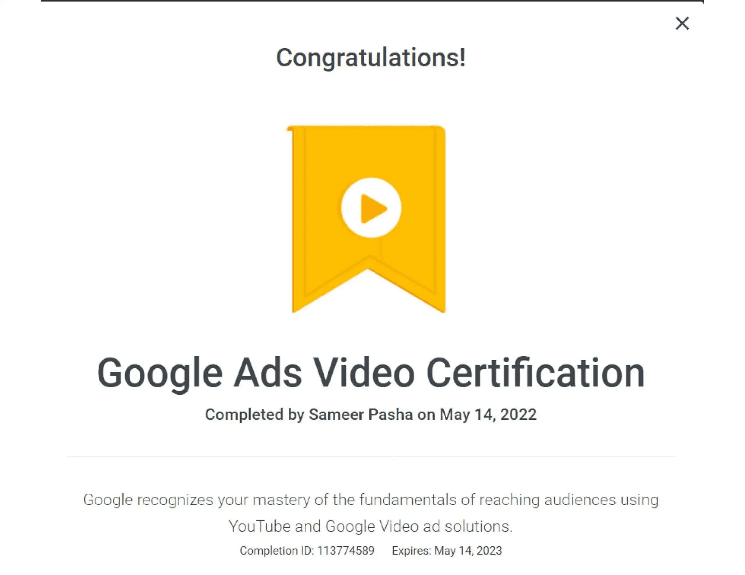 Certification 2