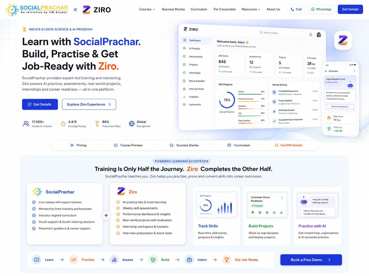 SocialPrachar x Ziro Powered Learning Ecosystem